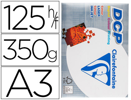 125h papel fotocopiadora Clairefontaine DCP A3  350g/m²